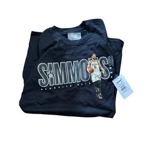 NBA Brooklyn Nets Ben Simmons Graphic T-Shirt Mens Medium Black Short Sleeve New